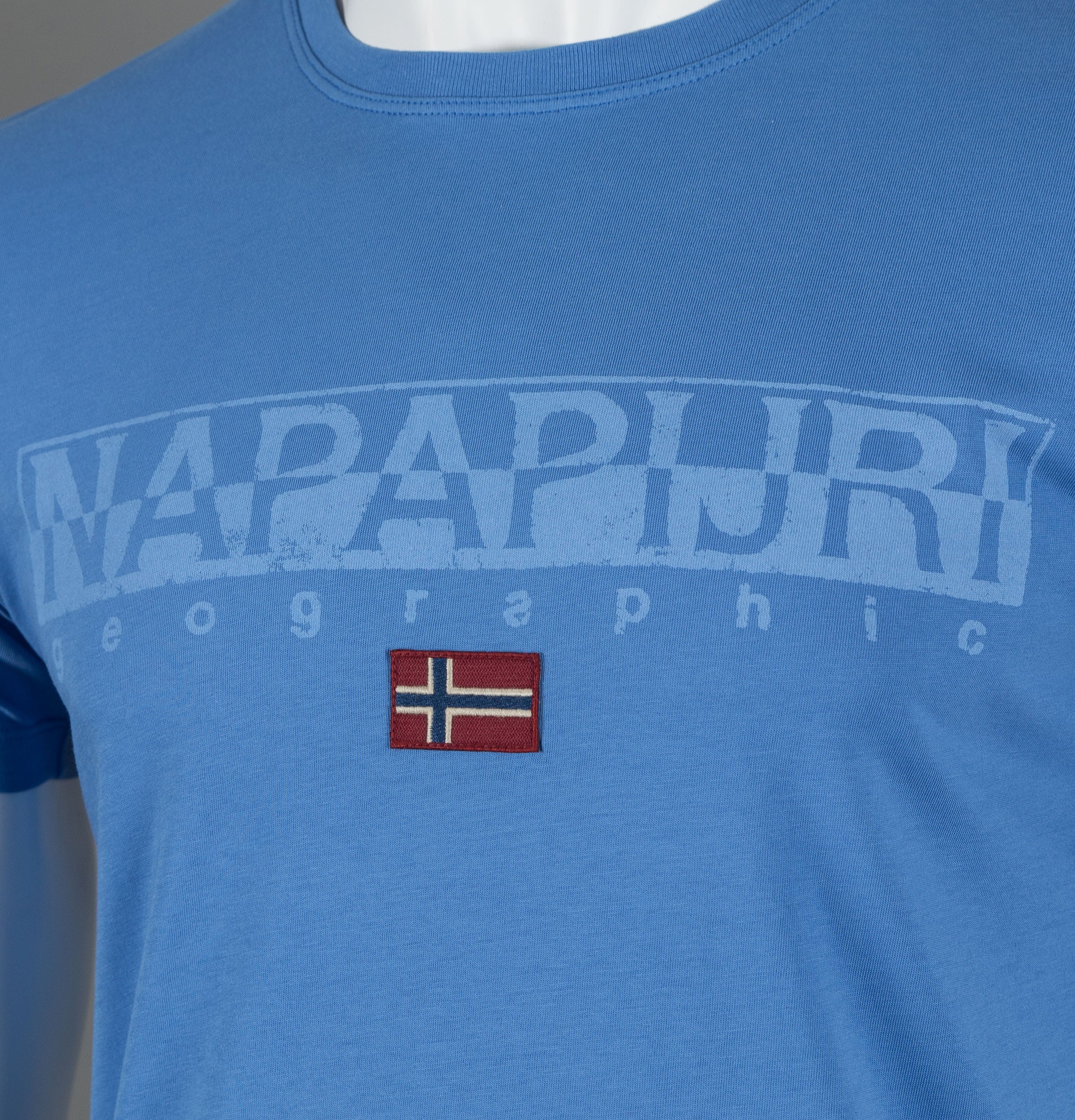 Napapijri Sapriol Short Sleeve T-Shirt Light Blue - Image 3