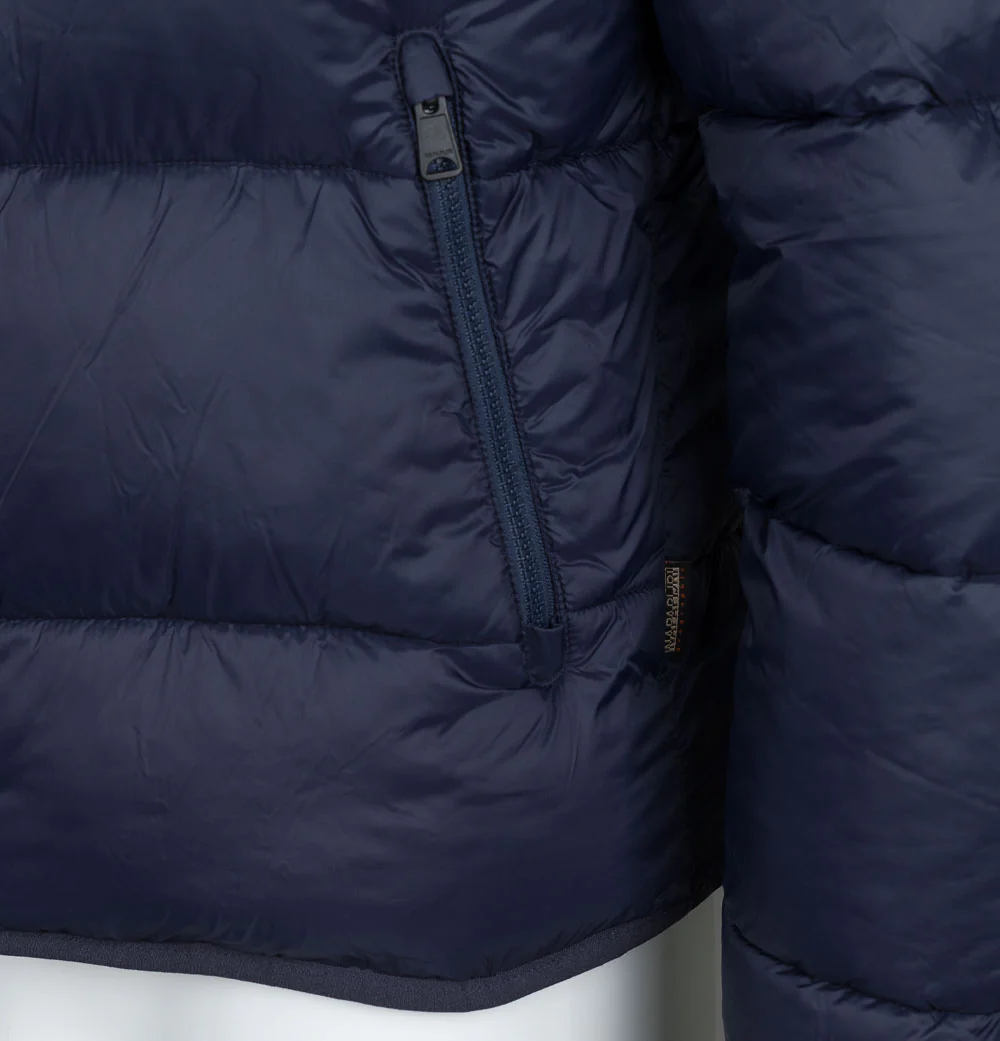 Napapijri Suomi Hooded Puffer Jacket Navy Blue - Image 5