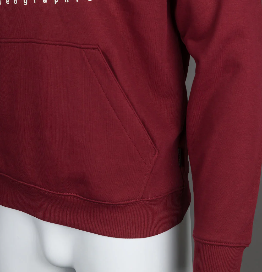 Napapijri Telemark Graphic Hoodie Burgundy - Image 5