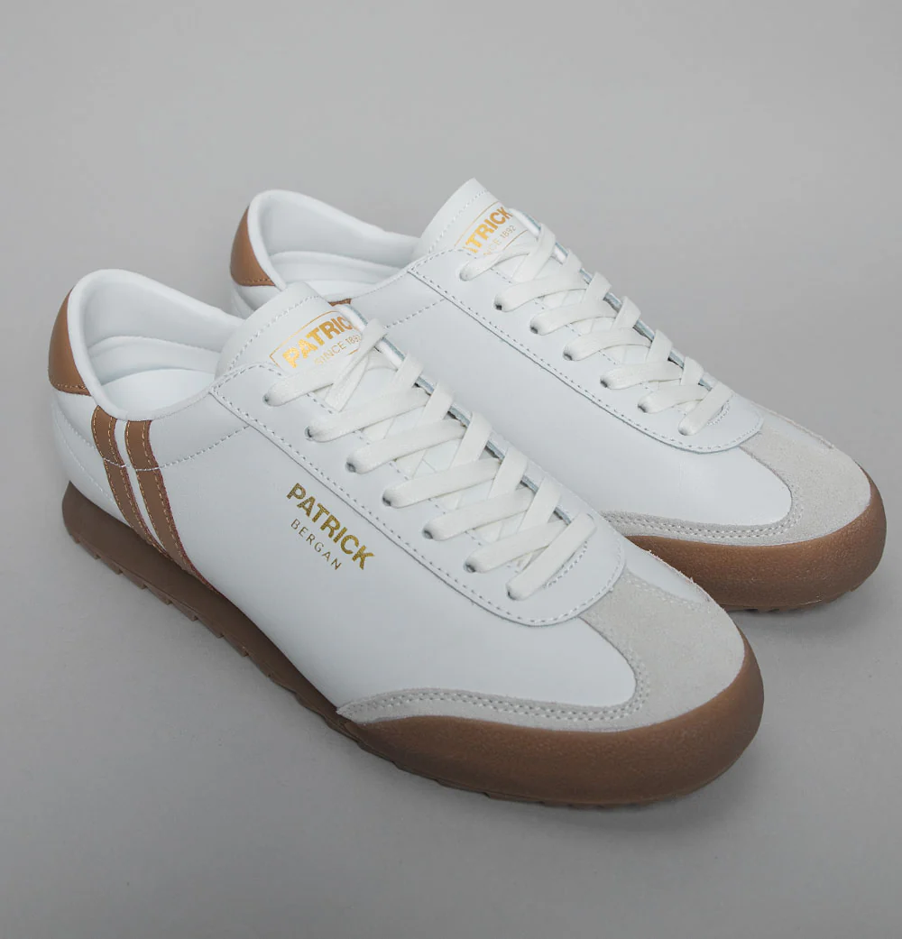 Patrick Bergan Trainers White/Tan - Image 2