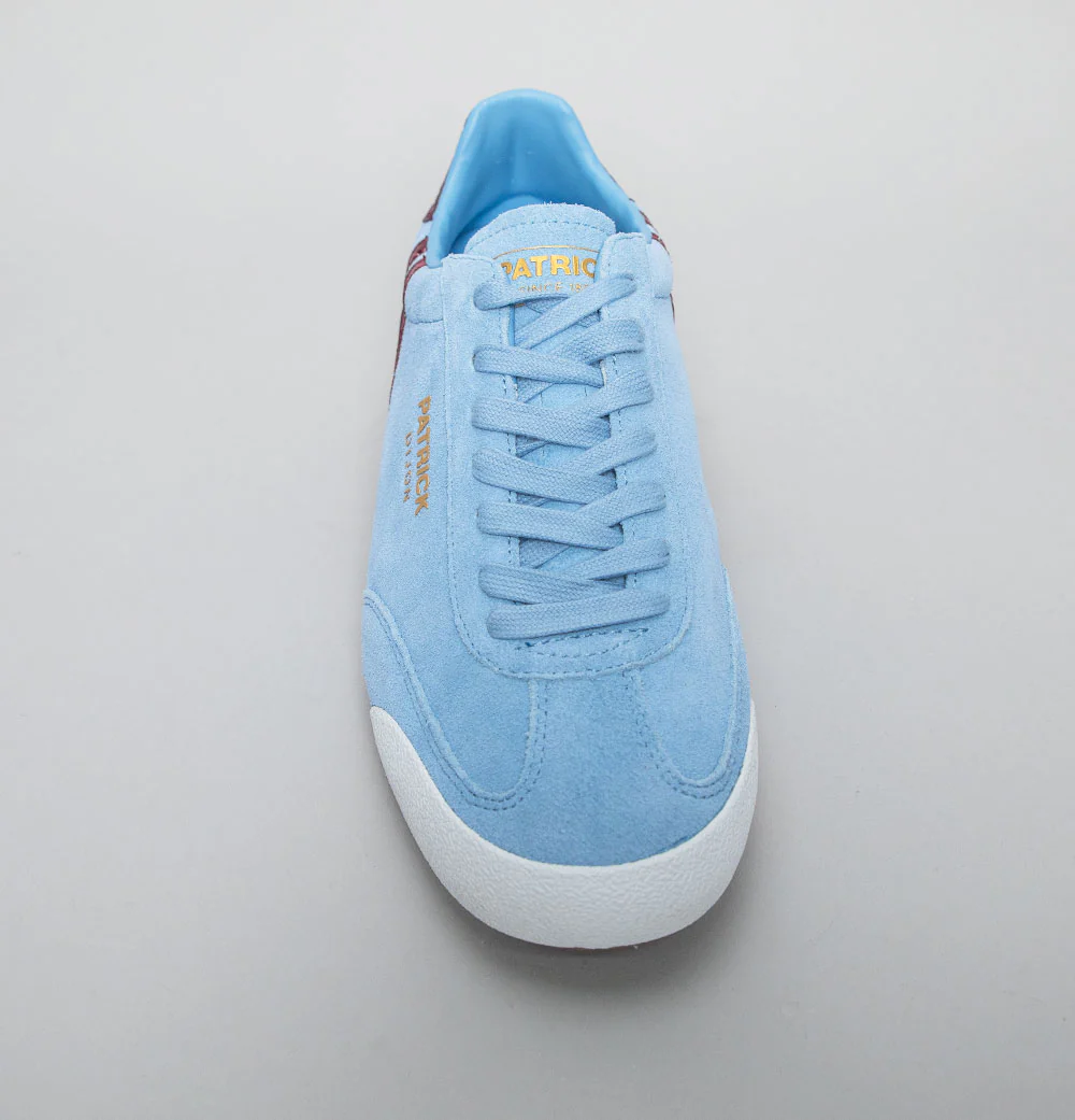 Patrick Dijon Trainers Sky Blue/Burgundy/White - Image 3