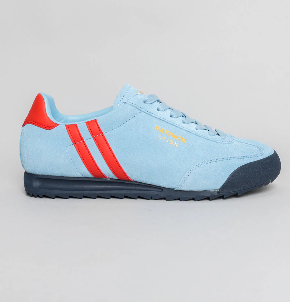 Patrick Dijon Trainers Sky Blue/Red