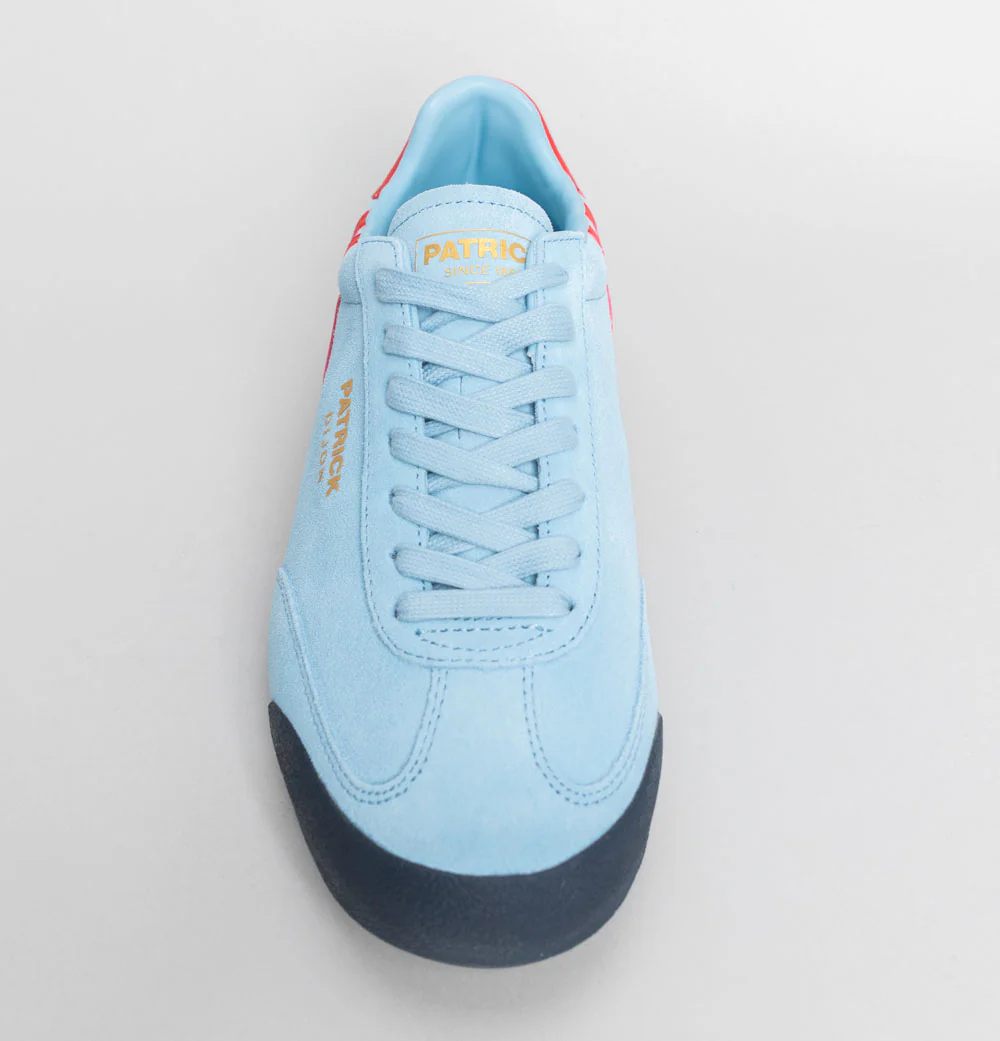 Patrick Dijon Trainers Sky Blue/Red - Image 3