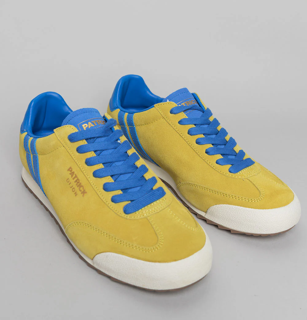 Patrick Dijon Trainers Yellow/Royal Blue - Image 2