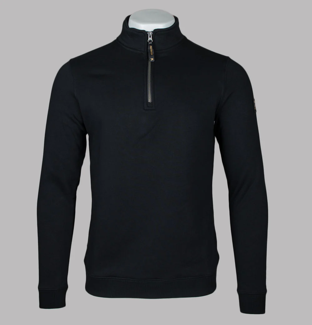 Patrick Harlem 1/4 Zip Sweatshirt Black