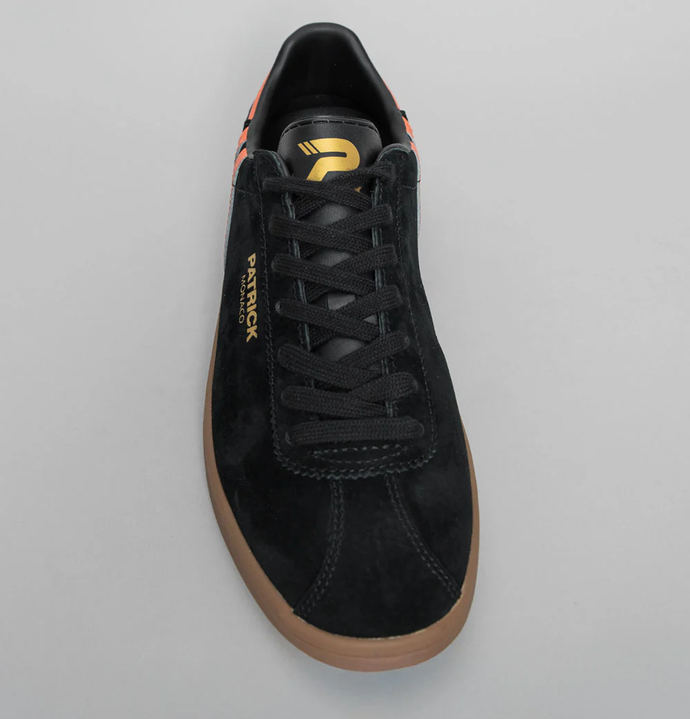 Patrick Monaco Cupsole Trainers Black/Orange - Image 2