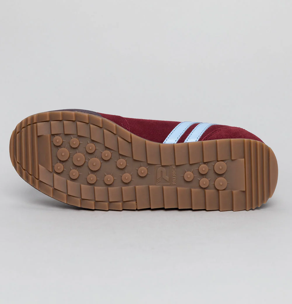Patrick Rio Trainers Burgundy/Sky Blue - Image 6