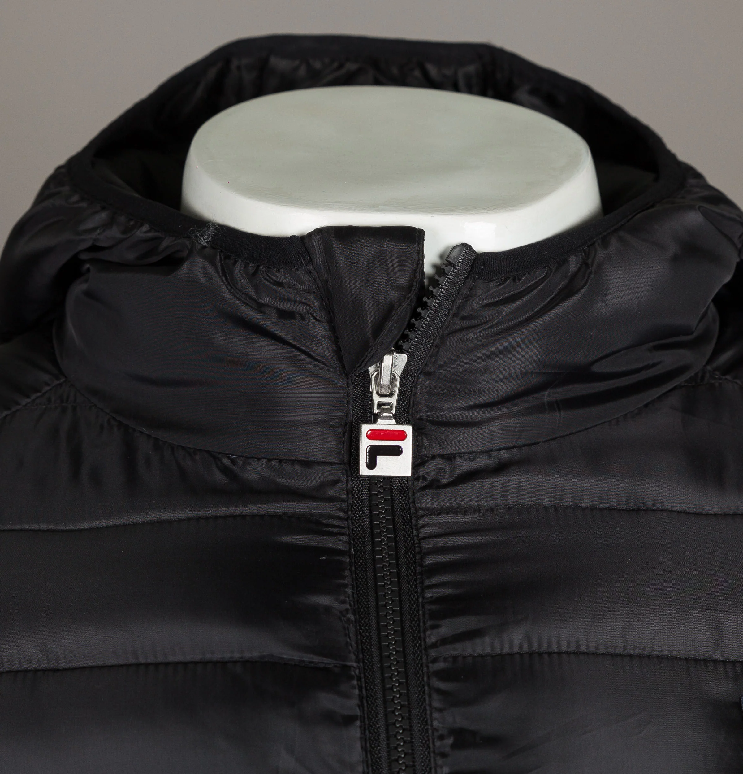 Fila Vintage Pavo Quilted Jacket Black - Image 3