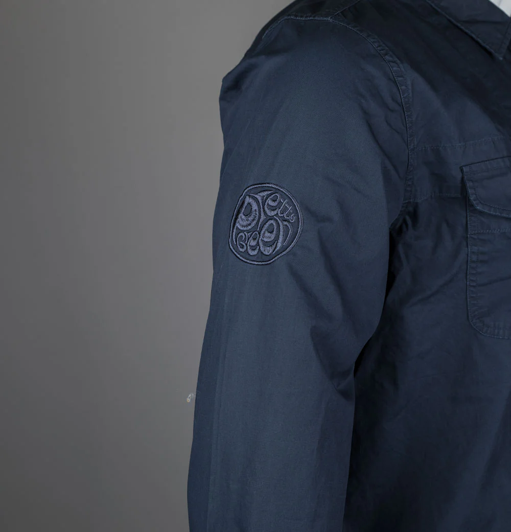 Pretty Green Armstrong Zip Overshirt Navy - Image 5