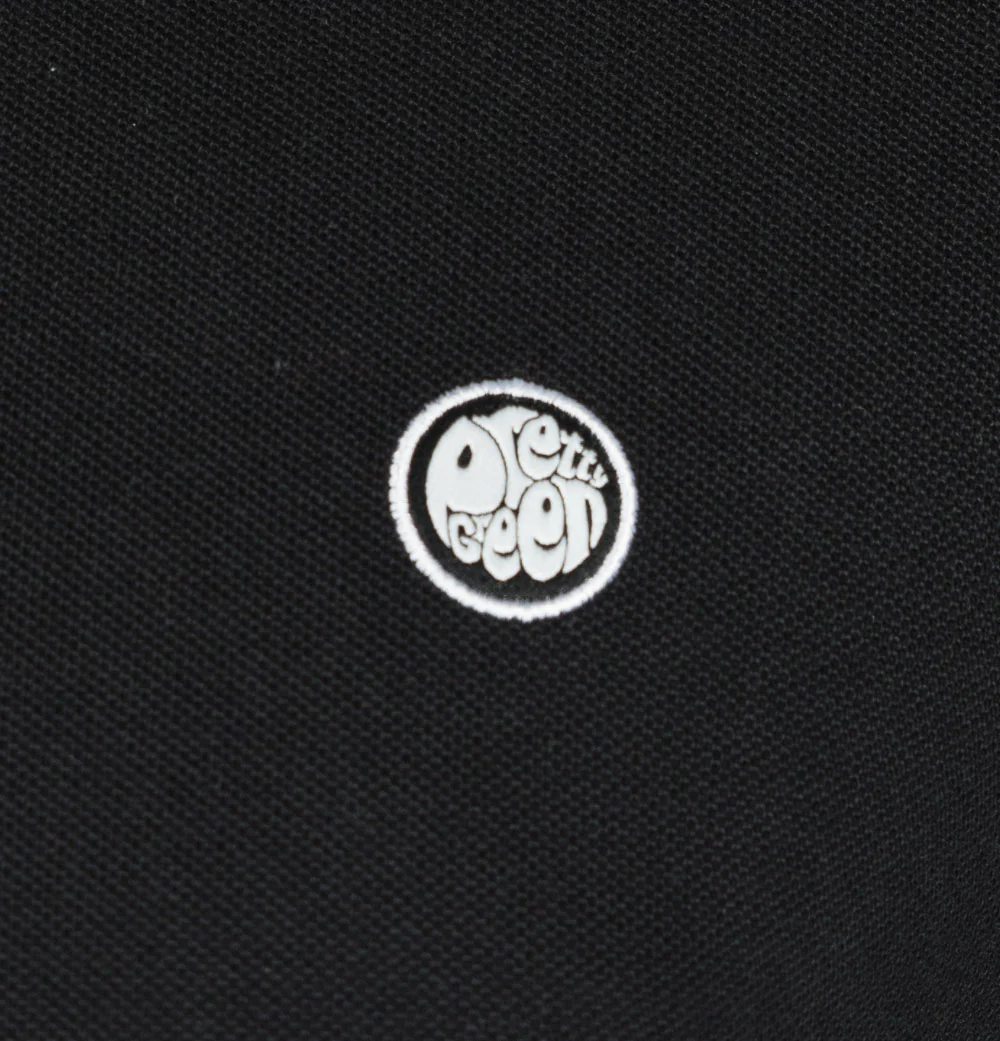 Pretty Green Barton LS Polo Shirt Black - Image 4
