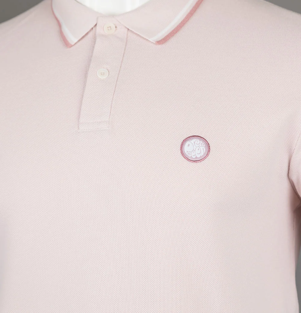 Pretty Green Barton Polo Shirt Light Pink - Image 3