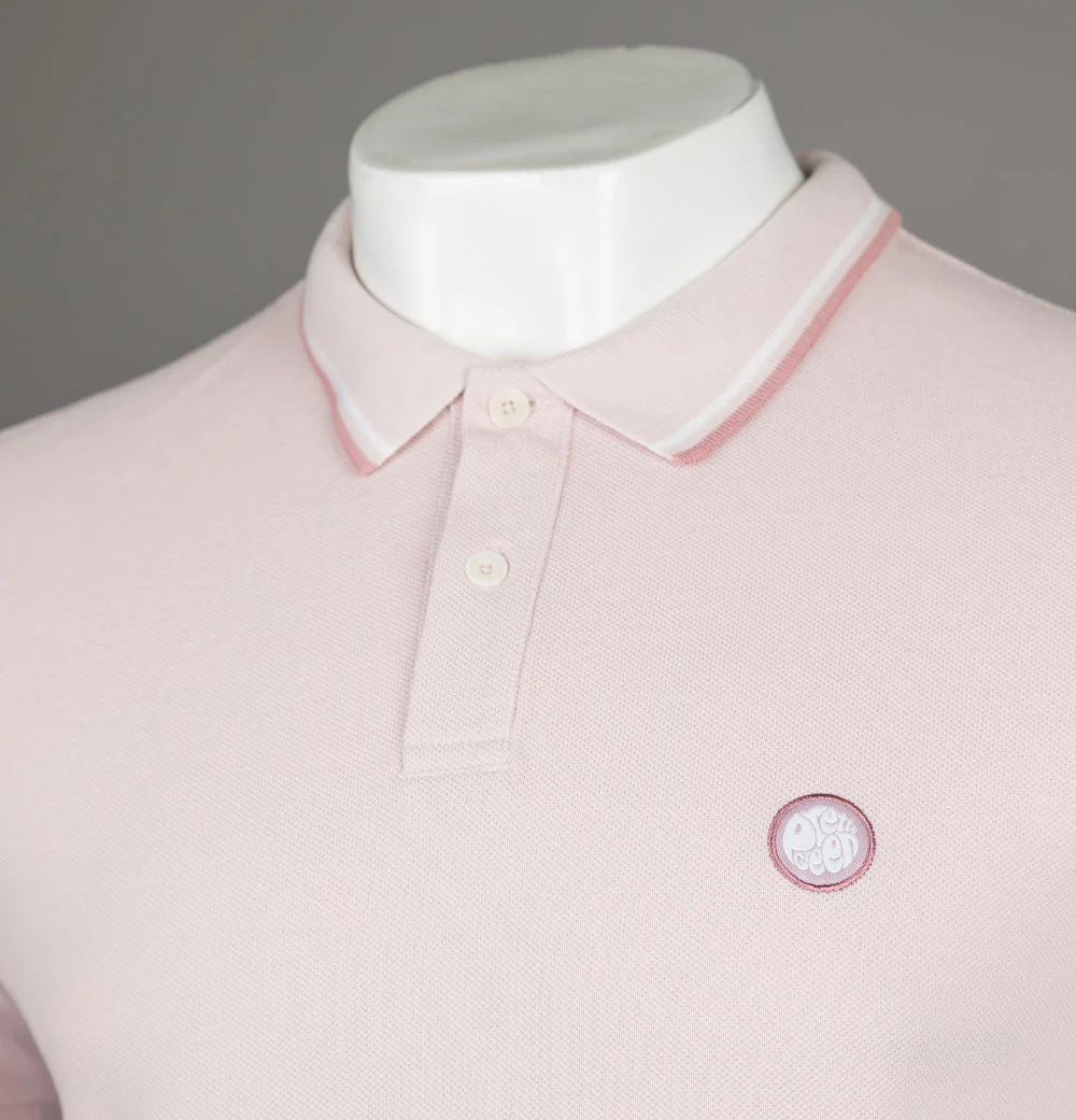 Pretty Green Barton Polo Shirt Light Pink - Image 4