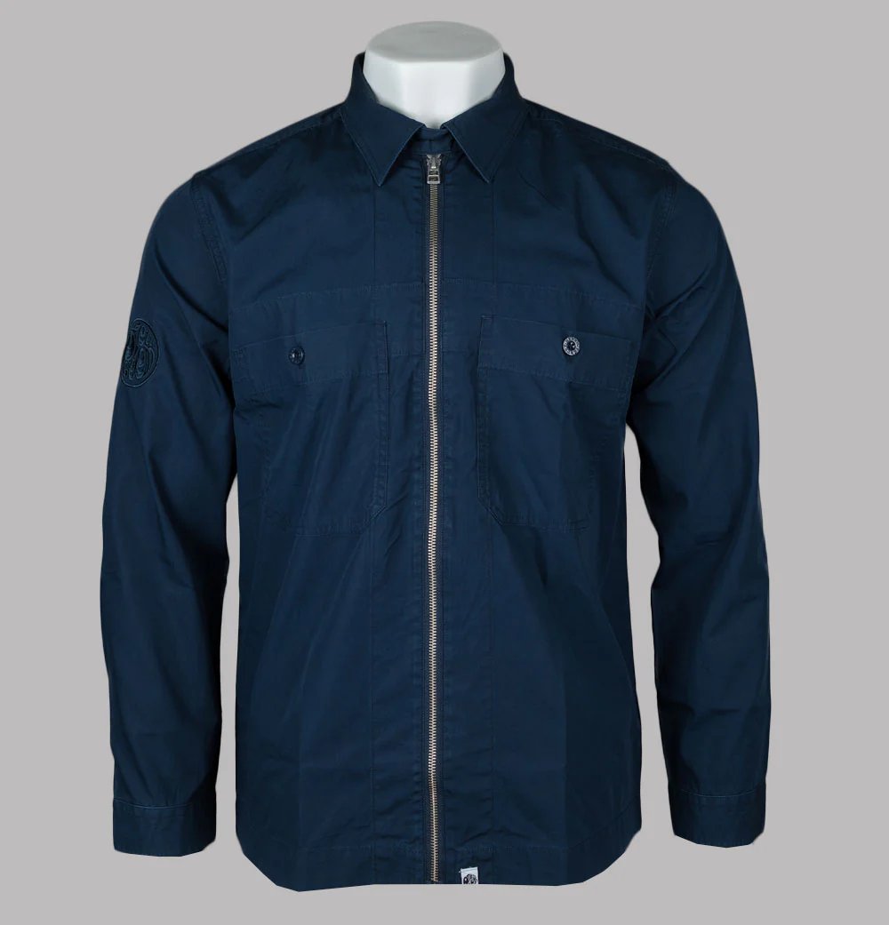 Pretty Green Boston Overshirt Navy