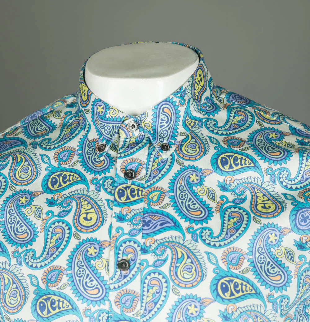 Pretty Green Campbell Paisley Shirt Multi - Image 3