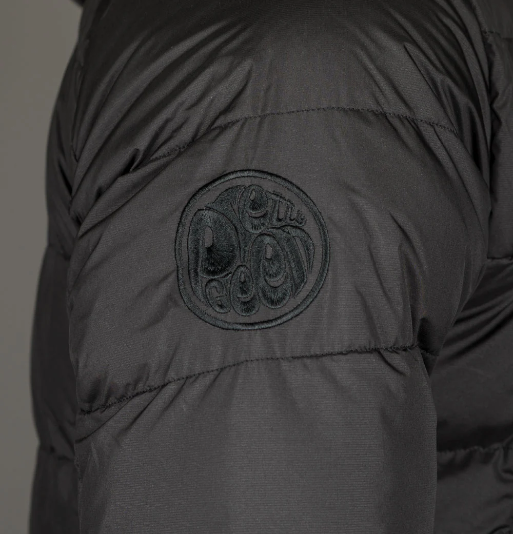 Pretty Green Cyclone Quilted Jacket Black - Image 4