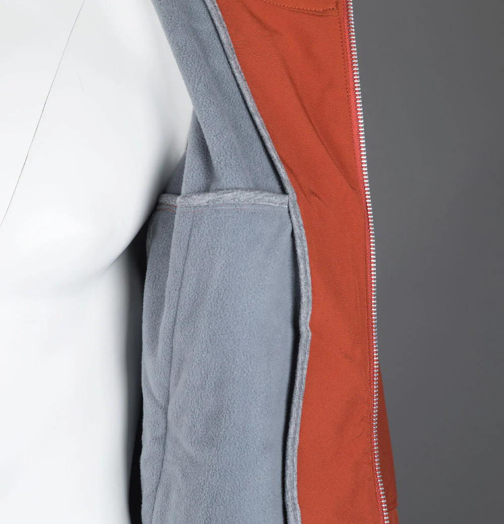 Pretty Green Cyclone Soft Shell Hooded Jacket Orange - Image 6