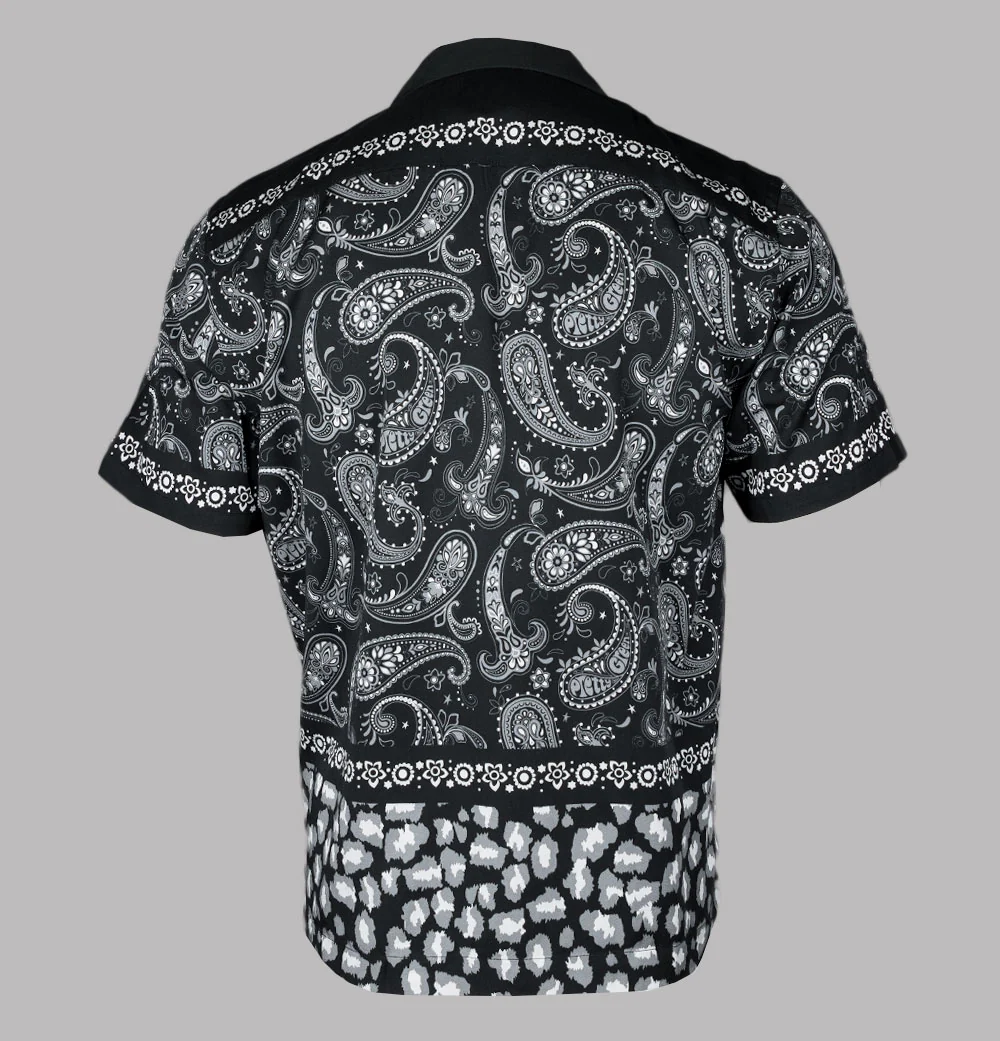 Pretty Green Eclipse Paisley Shirt Black - Image 2