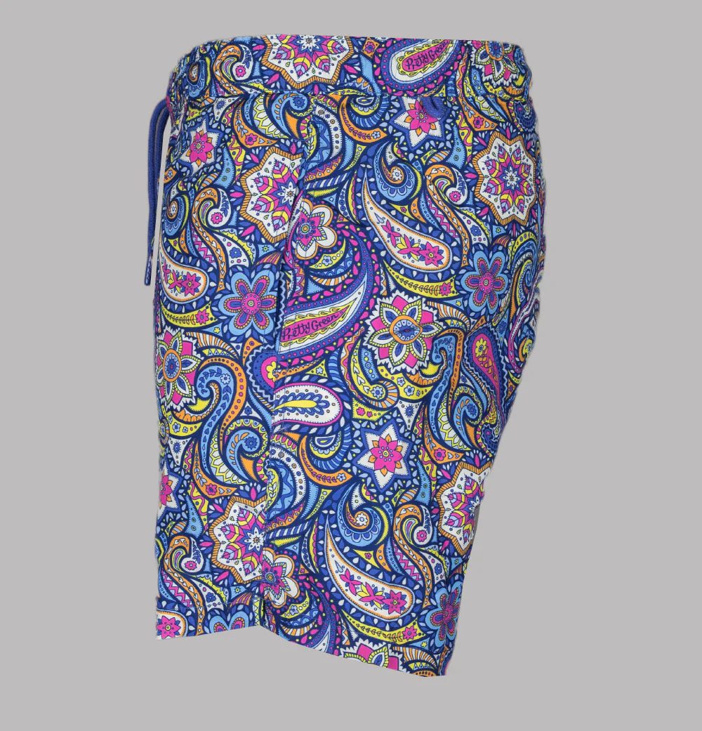 Pretty Green Festival Paisley Swim Shorts Multi - Image 3