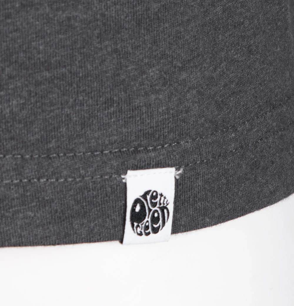 Pretty Green Football Logo T-Shirt Dark Grey Marl - Image 4