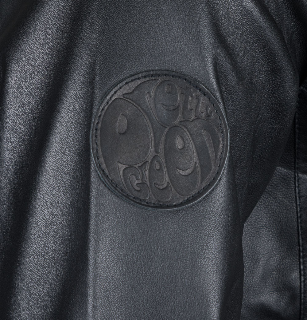 Pretty Green Freeman Leather Jacket Black - Image 5