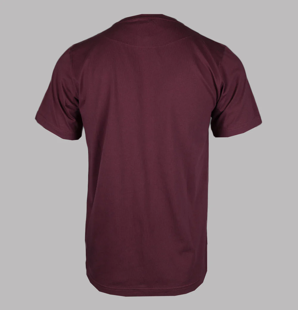Pretty Green Gillespie Logo T-Shirt Burgundy - Image 2
