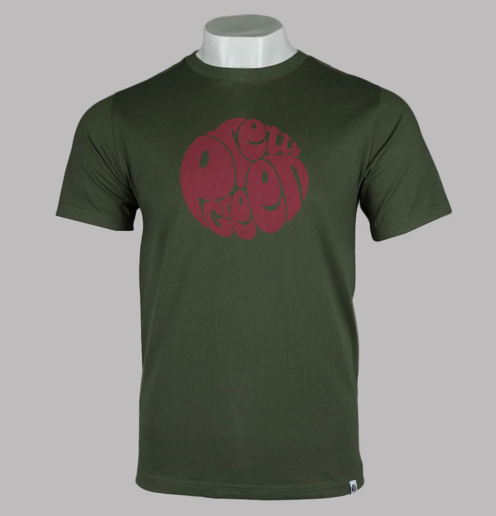 Pretty Green Gillespie Logo T-Shirt Dark Green