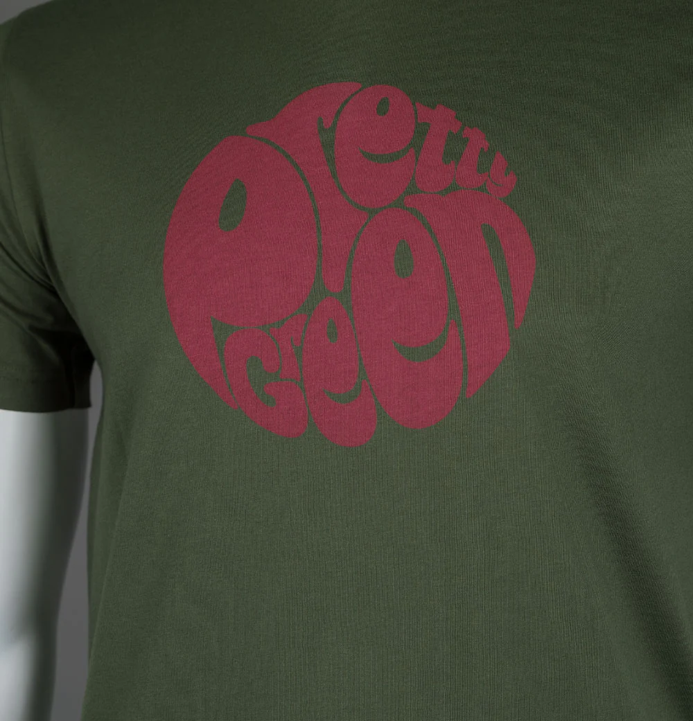 Pretty Green Gillespie Logo T-Shirt Dark Green - Image 3