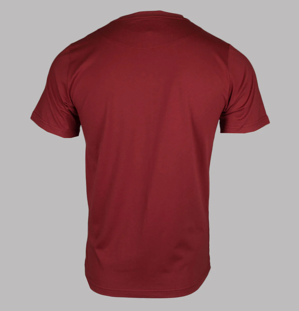 Pretty Green Gillespie Logo T-Shirt Dark Red - Image 2