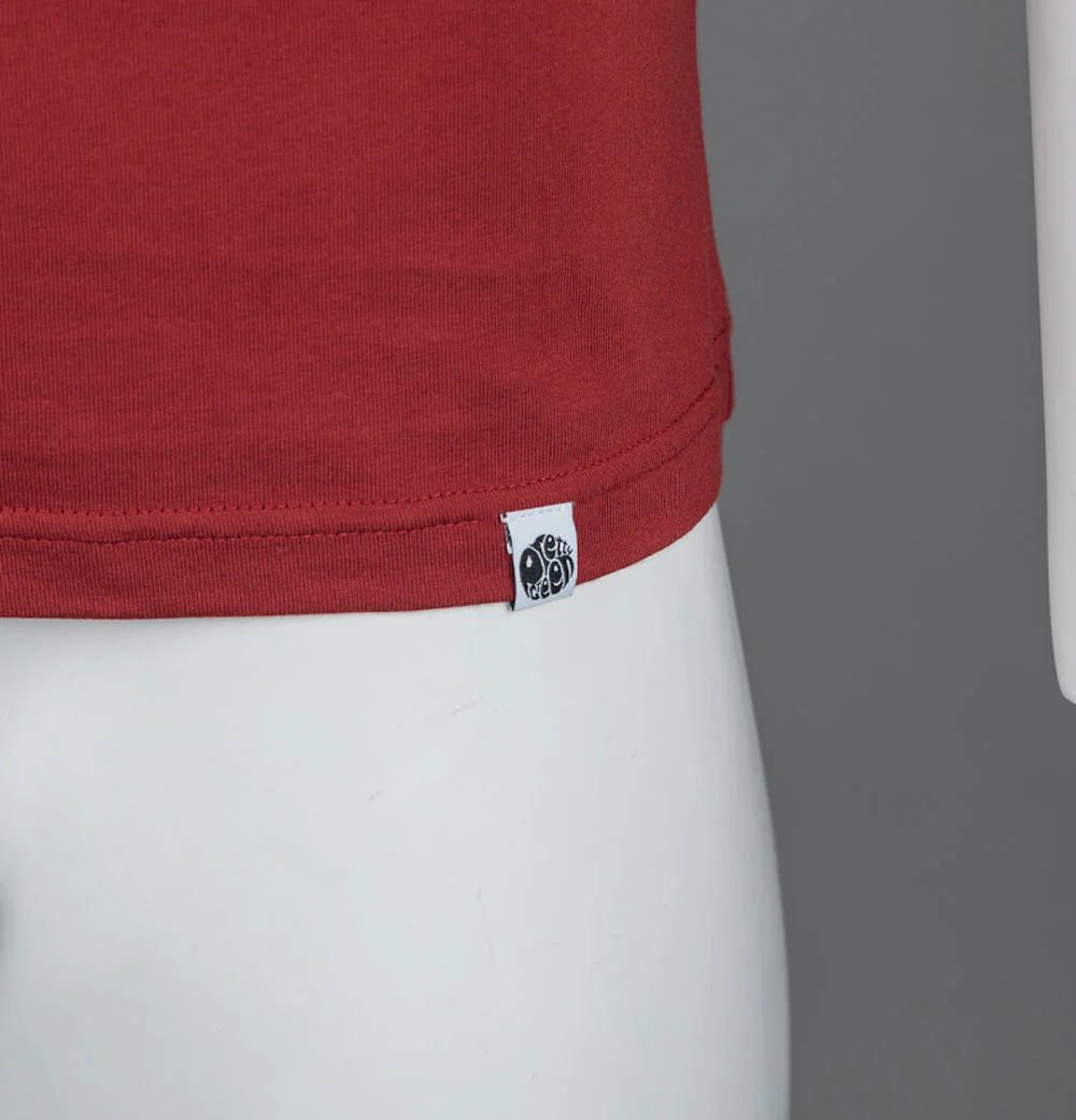 Pretty Green Gillespie Logo T-Shirt Dark Red - Image 4