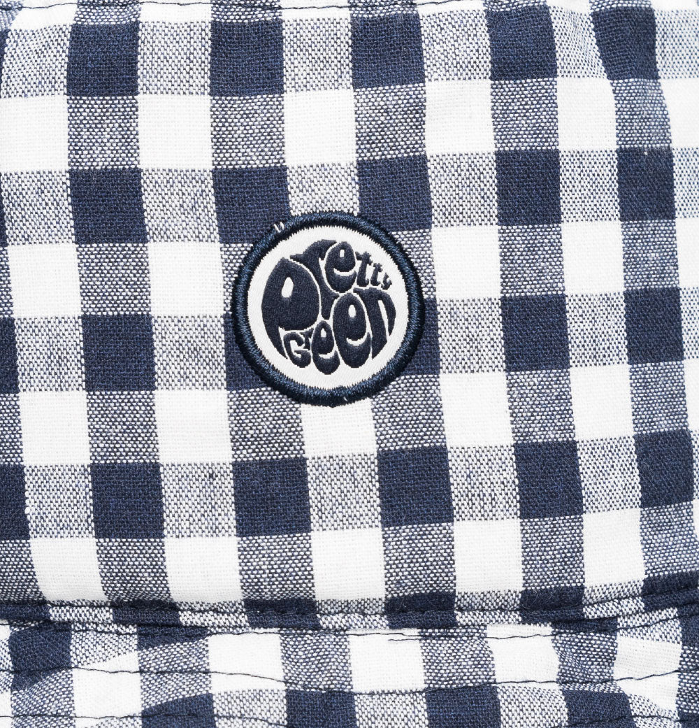 Pretty Green Gingham Bucket Hat Navy - Image 3
