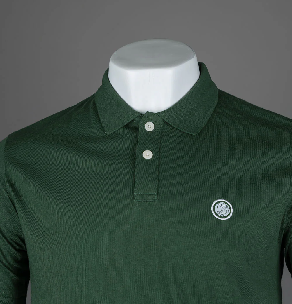 Pretty Green Jerry SS Polo Shirt Forest Green - Image 3