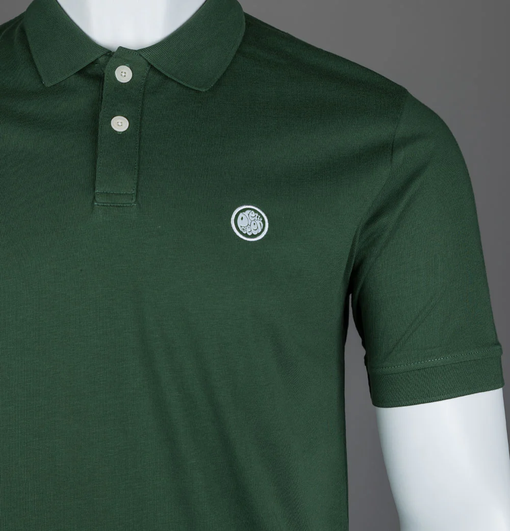 Pretty Green Jerry SS Polo Shirt Forest Green - Image 4