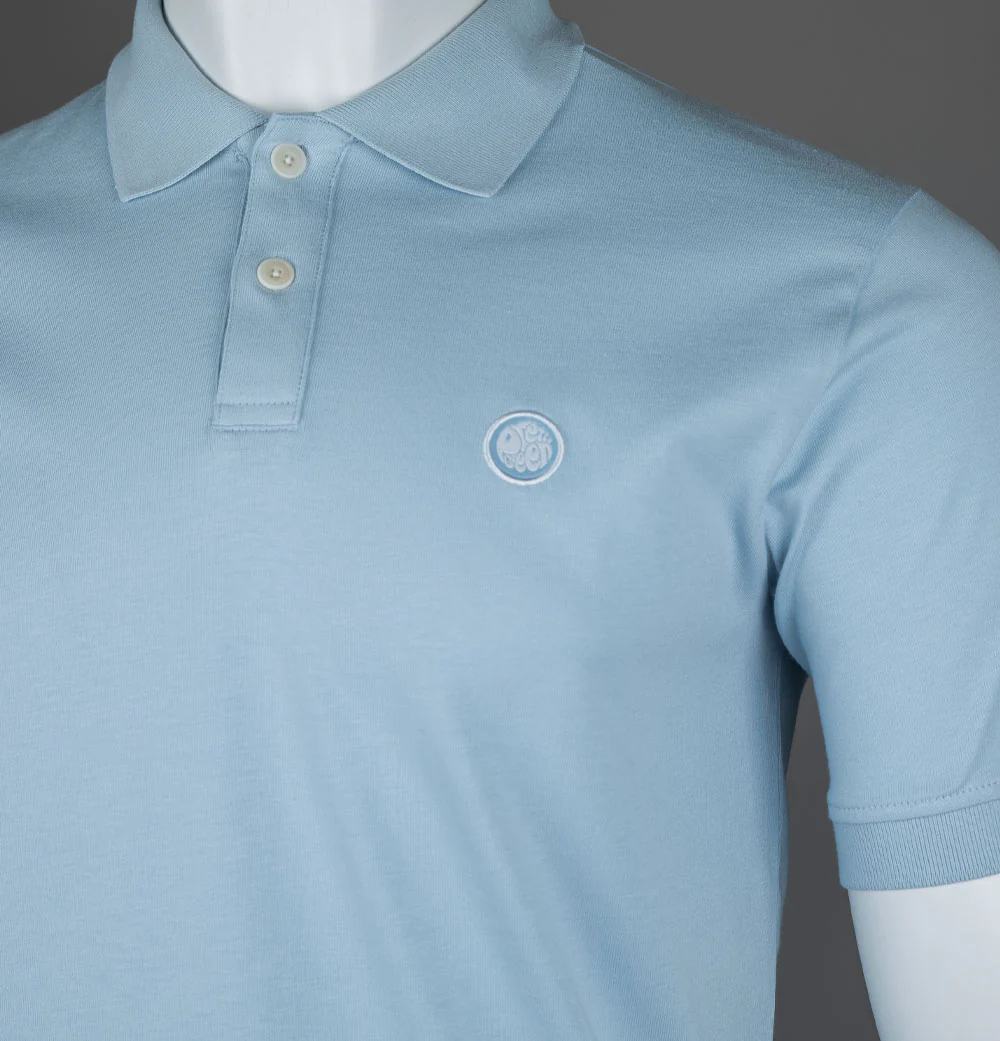Pretty Green Jerry SS Polo Shirt Sky Blue - Image 4