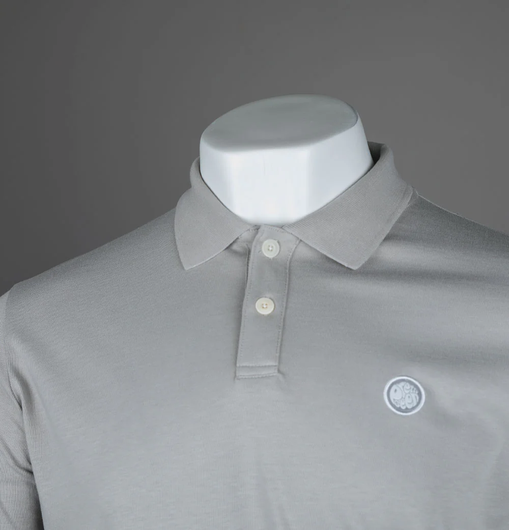 Pretty Green Jerry SS Polo Shirt Smoke Grey - Image 3