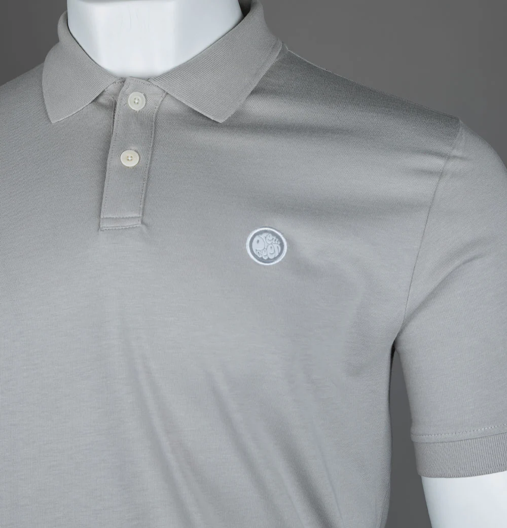 Pretty Green Jerry SS Polo Shirt Smoke Grey - Image 4