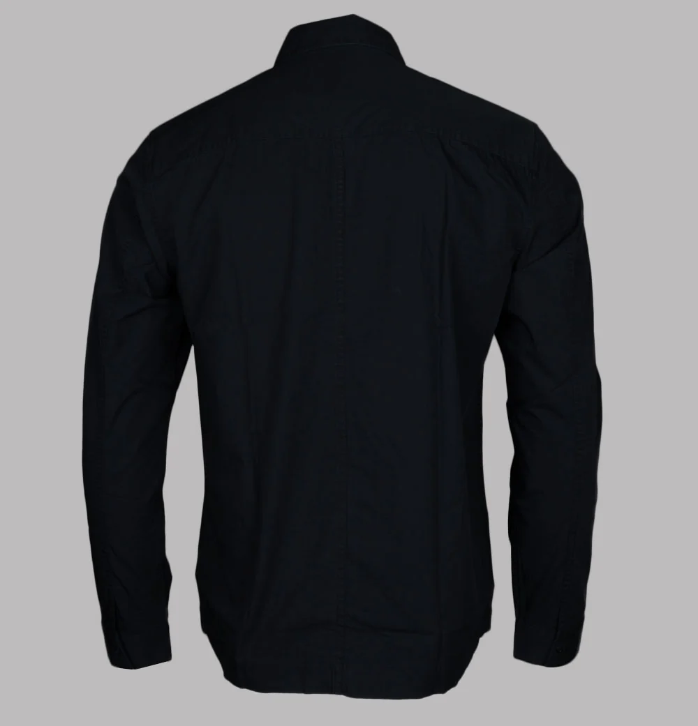 Pretty Green Larman Zip Overshirt Black - Image 2