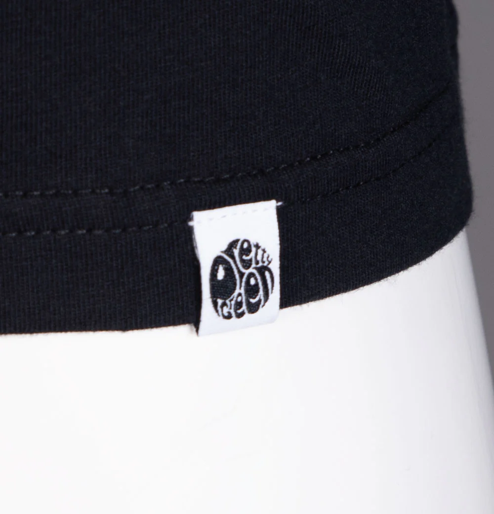 Pretty Green LS Alloway Paisley Logo T-Shirt Black - Image 4