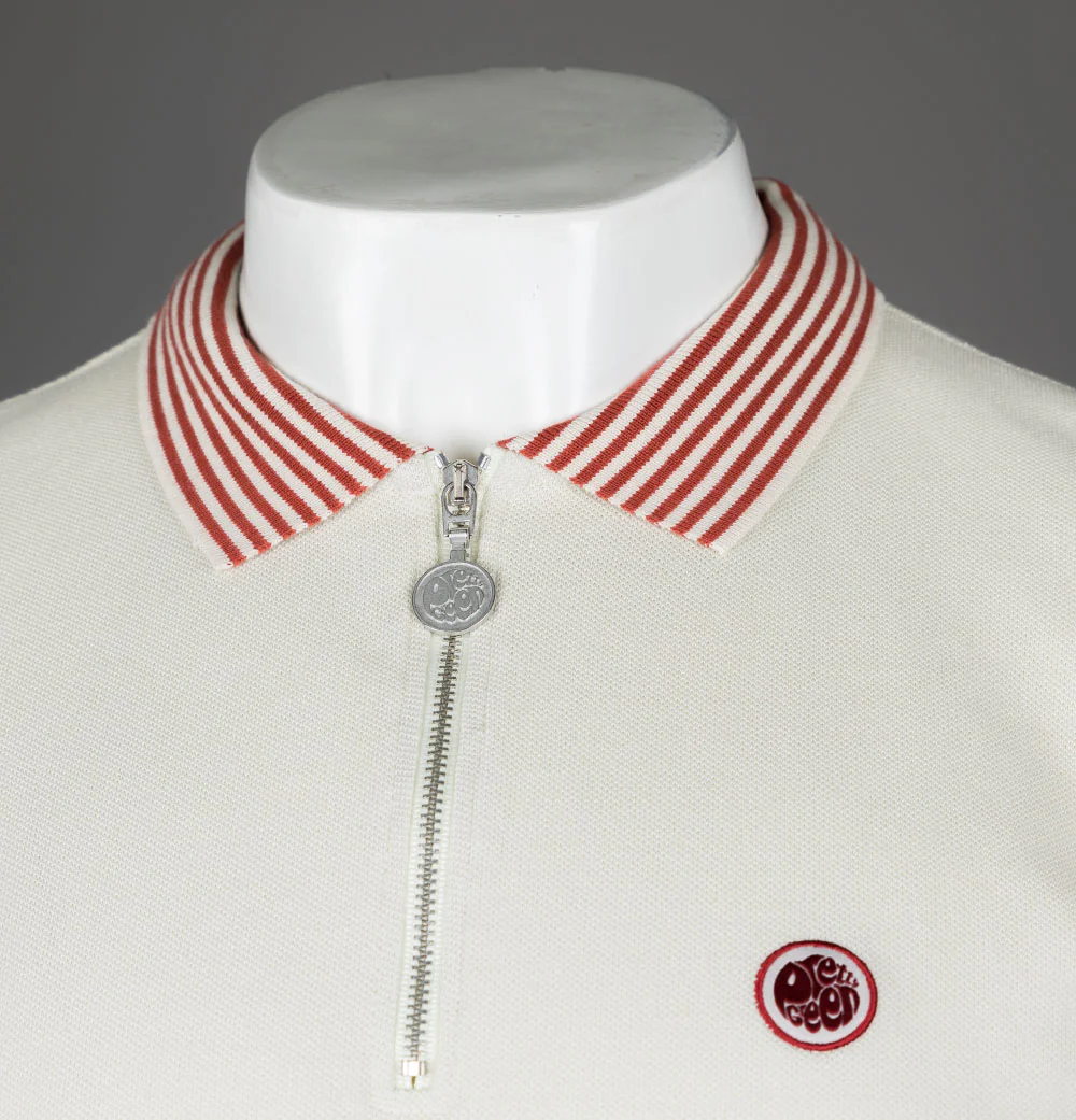 Pretty Green Orion Stripe Collar Polo Stone - Image 3