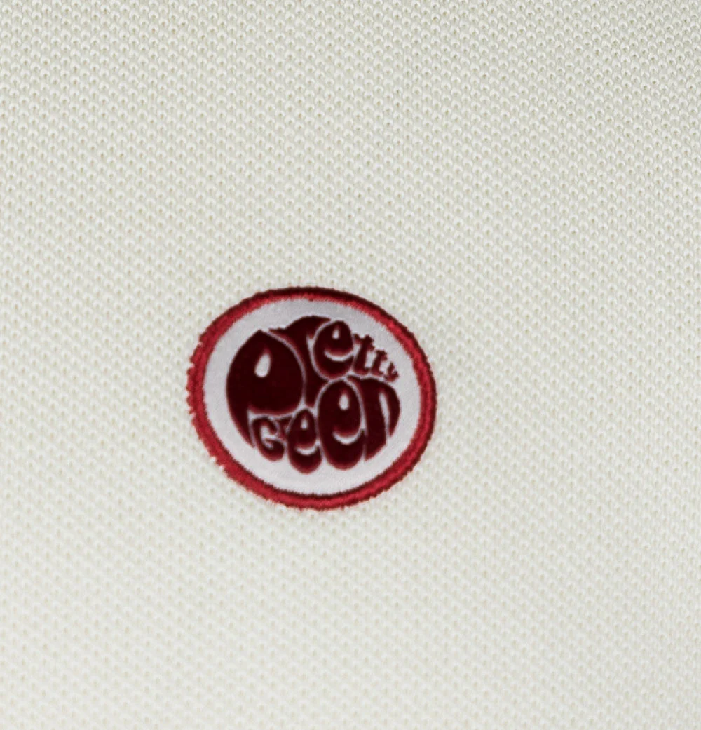 Pretty Green Orion Stripe Collar Polo Stone - Image 4