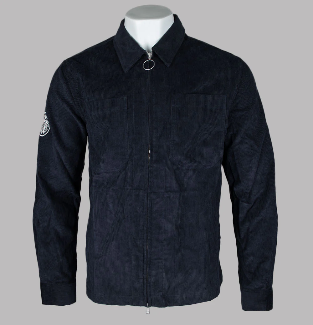 Pretty Green Prestwich Cord Overshirt Navy