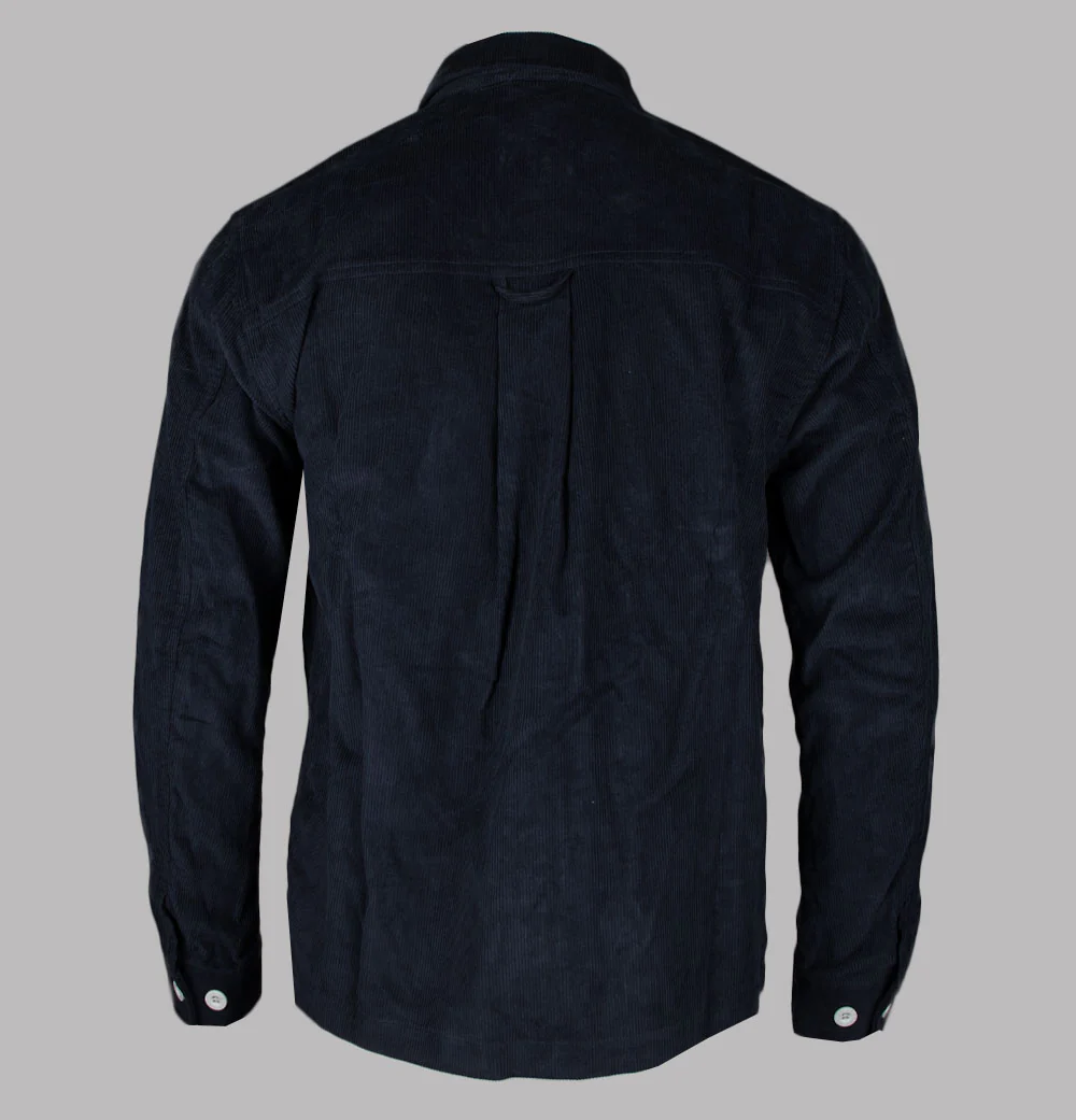 Pretty Green Prestwich Cord Overshirt Navy - Image 2