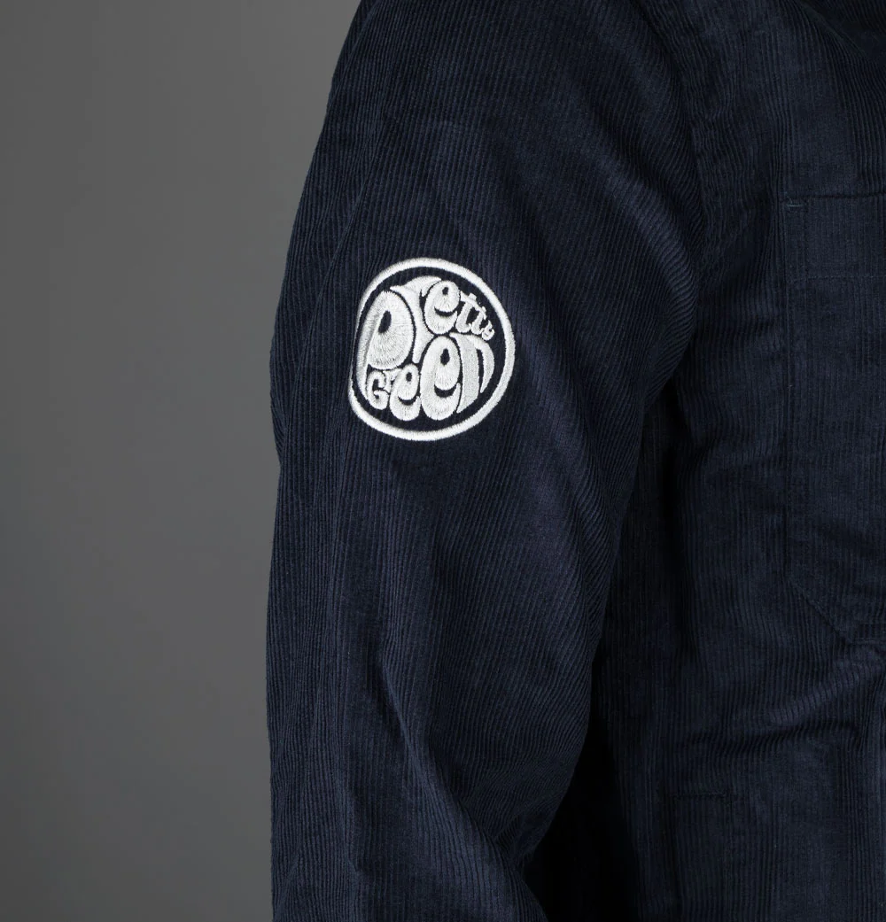 Pretty Green Prestwich Cord Overshirt Navy - Image 4