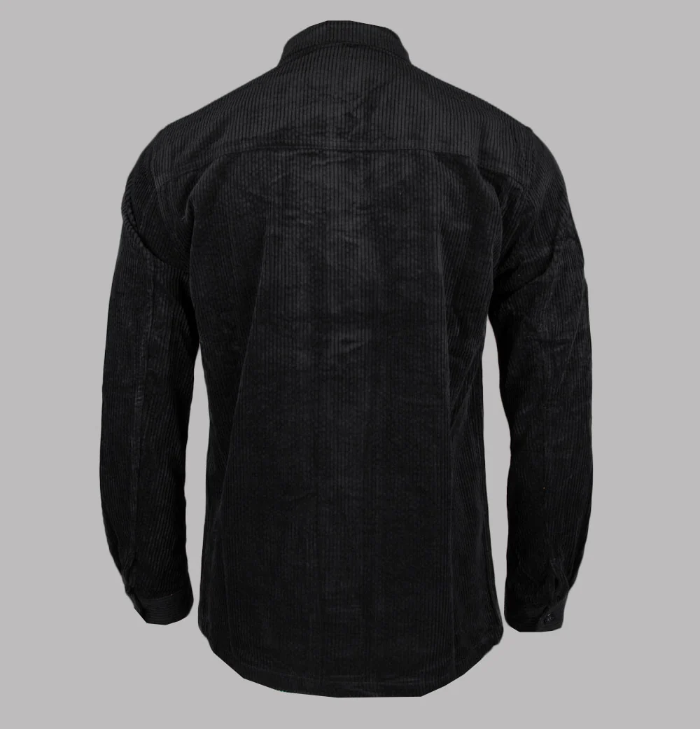 Pretty Green Reed Corduroy Overshirt Black - Image 2