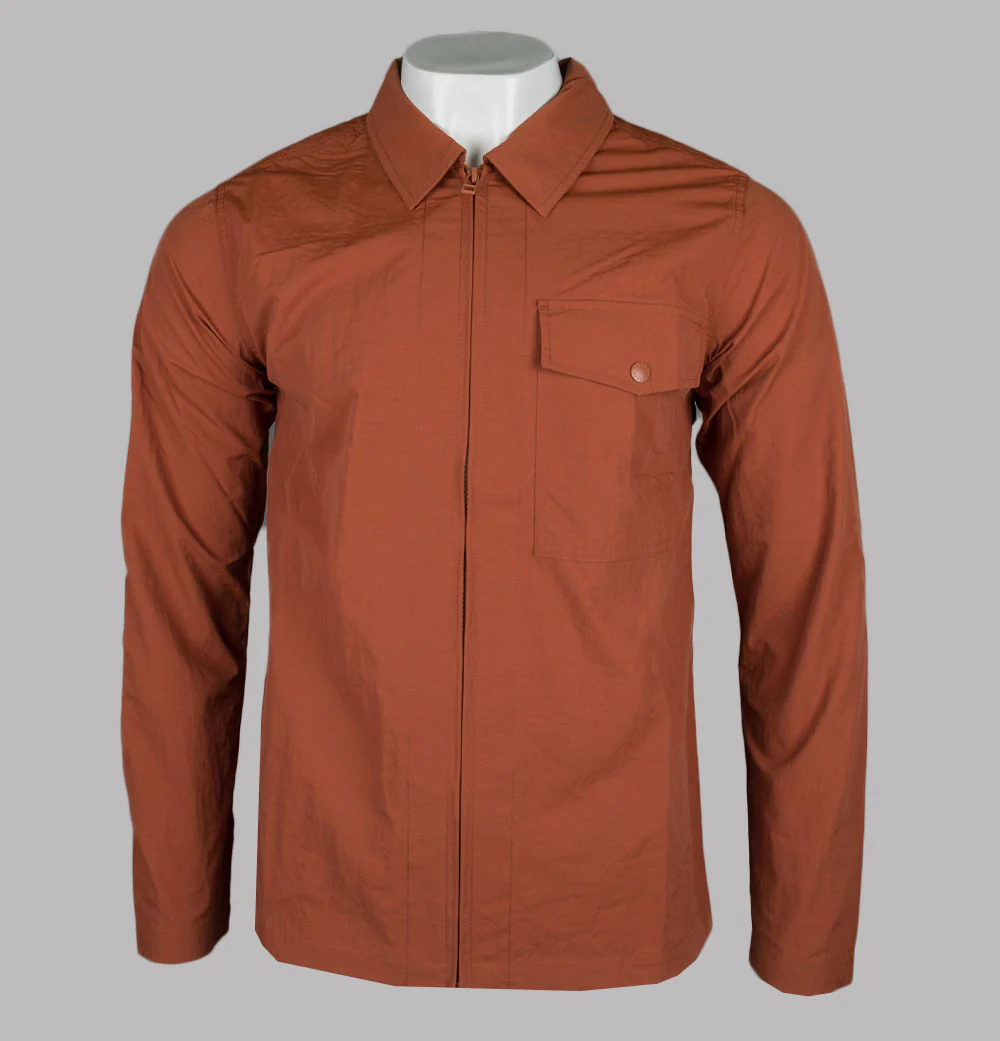 Pretty Green Ridley Overshirt Orange