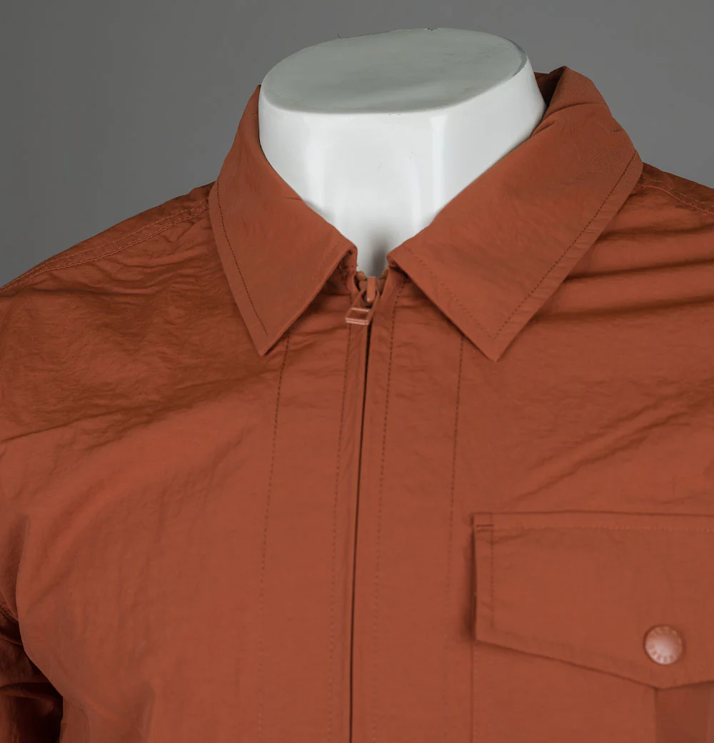 Pretty Green Ridley Overshirt Orange - Image 3