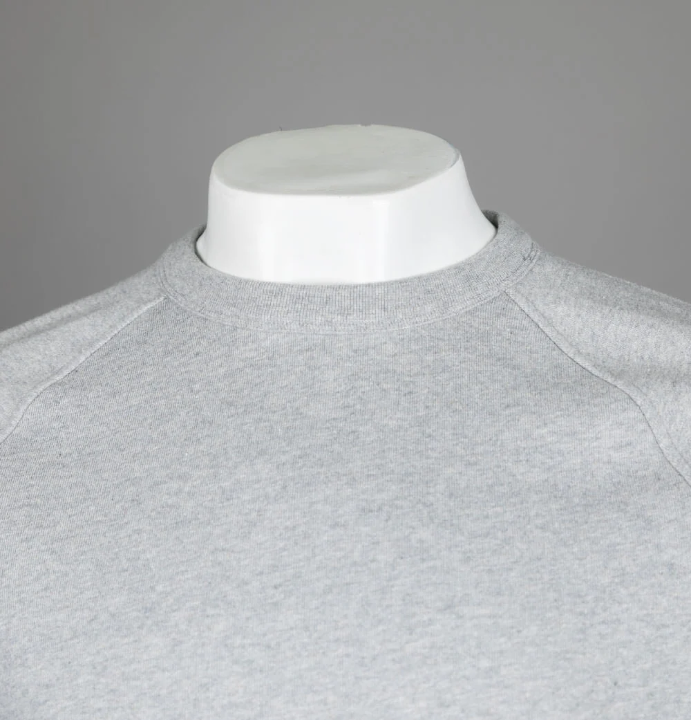 Pretty Green Standards Crew Sweatshirt Grey Marl - Image 3