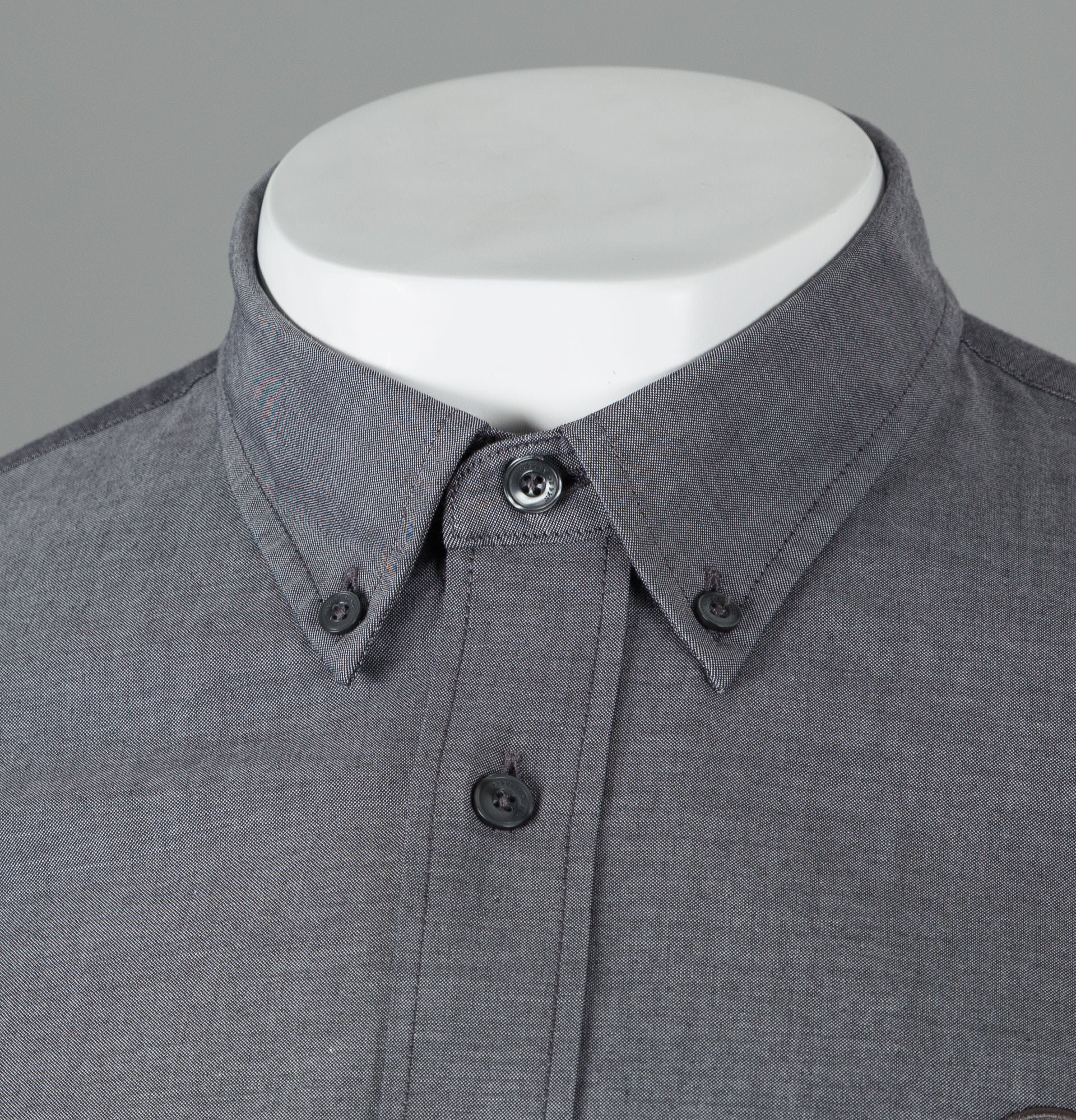 Pretty Green Sterling L/S Oxford Shirt Black - Image 4