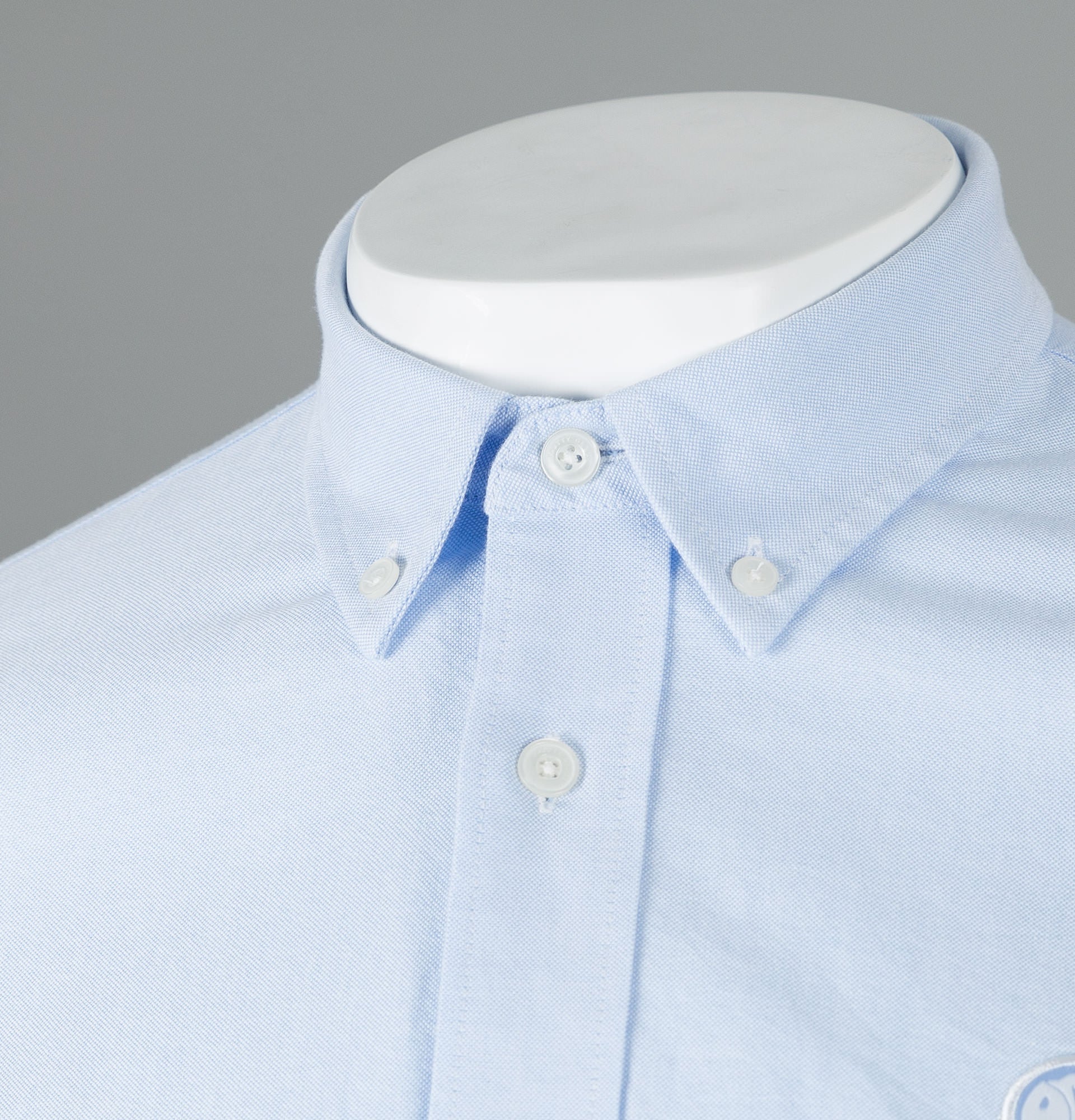 Pretty Green Sterling L/S Oxford Shirt Sky Blue - Image 4