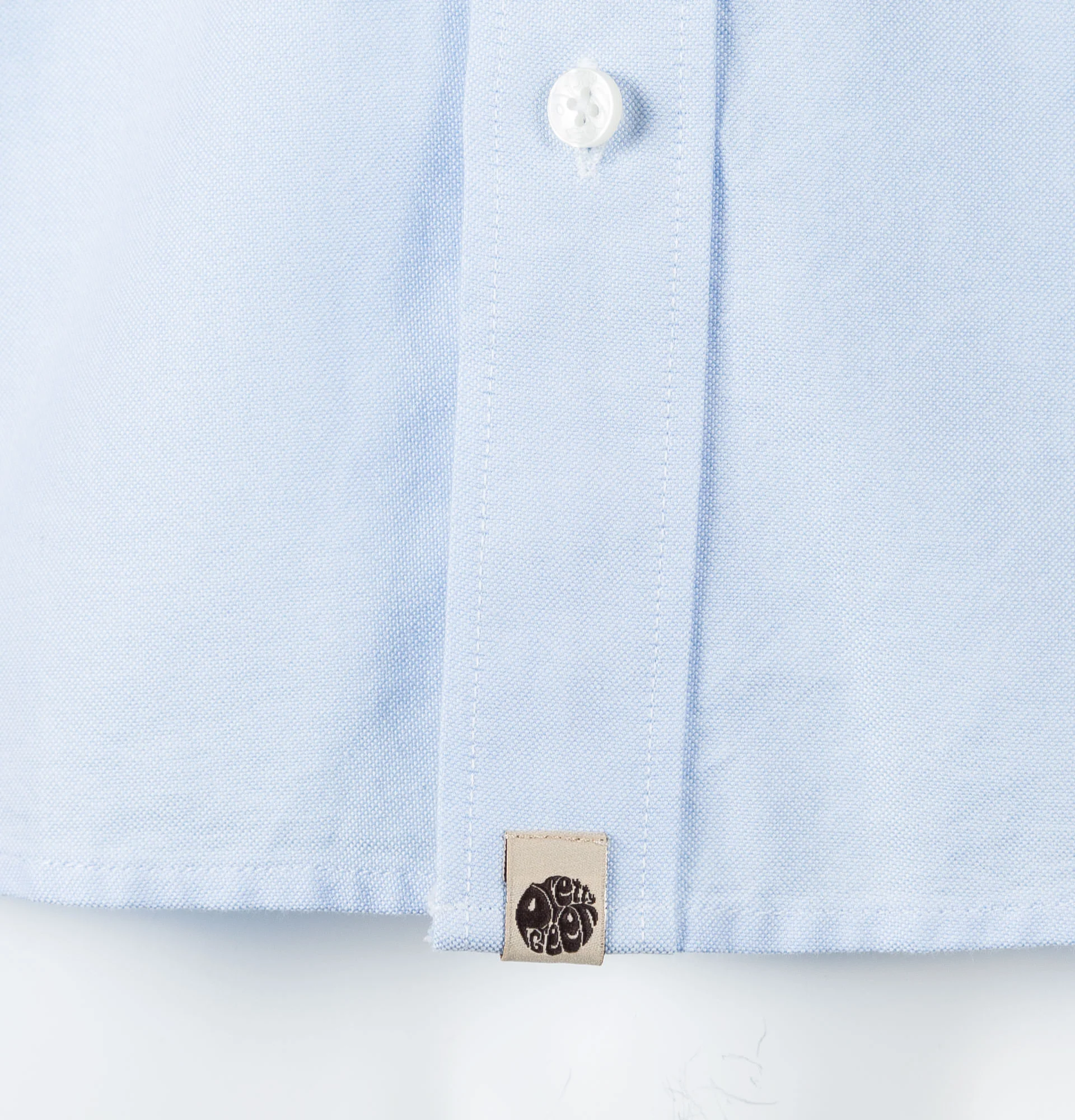 Pretty Green Sterling L/S Oxford Shirt Sky Blue - Image 5