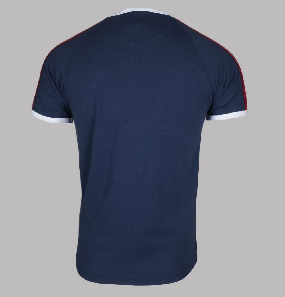 Pretty Green Tilby Ringer T-Shirt Navy - Image 2